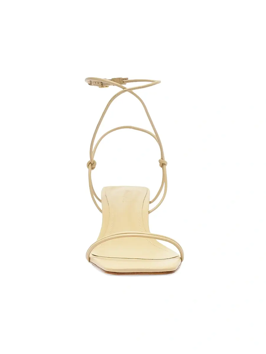Schutz Women's Pompeii 65MM Leather Block Sandals - Natural | Thumbnail 7