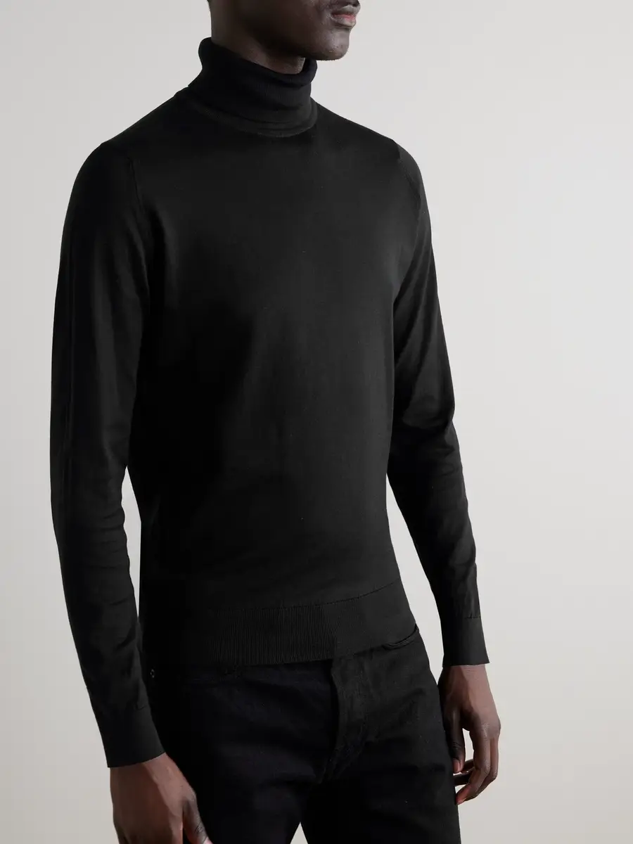 John Smedley Hawley Slim-Fit Sea Island Cotton Rollneck Sweater - Men | Thumbnail 3 John Smedley Hawley Slim-Fit Sea Island Cotton Rollneck Sweater - Men | Thumbnail 3