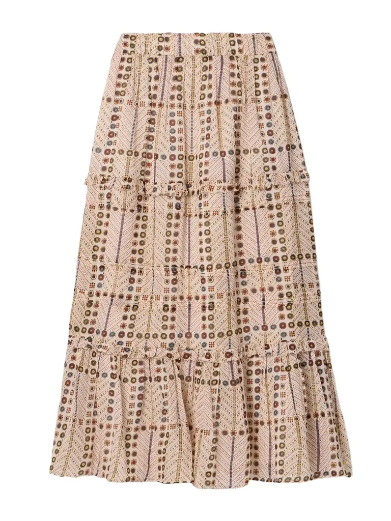 Marant Étoile Diya Tiered Printed Cotton-voile Midi Skirt | Thumbnail 1 Marant Étoile Diya Tiered Printed Cotton-voile Midi Skirt | Thumbnail 1