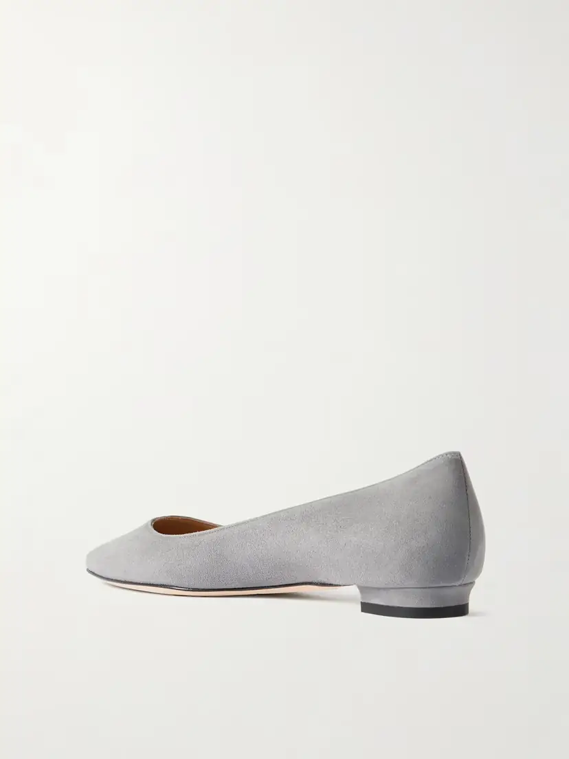 Manolo Blahnik Bb Suede Ballet Flats | Thumbnail 3