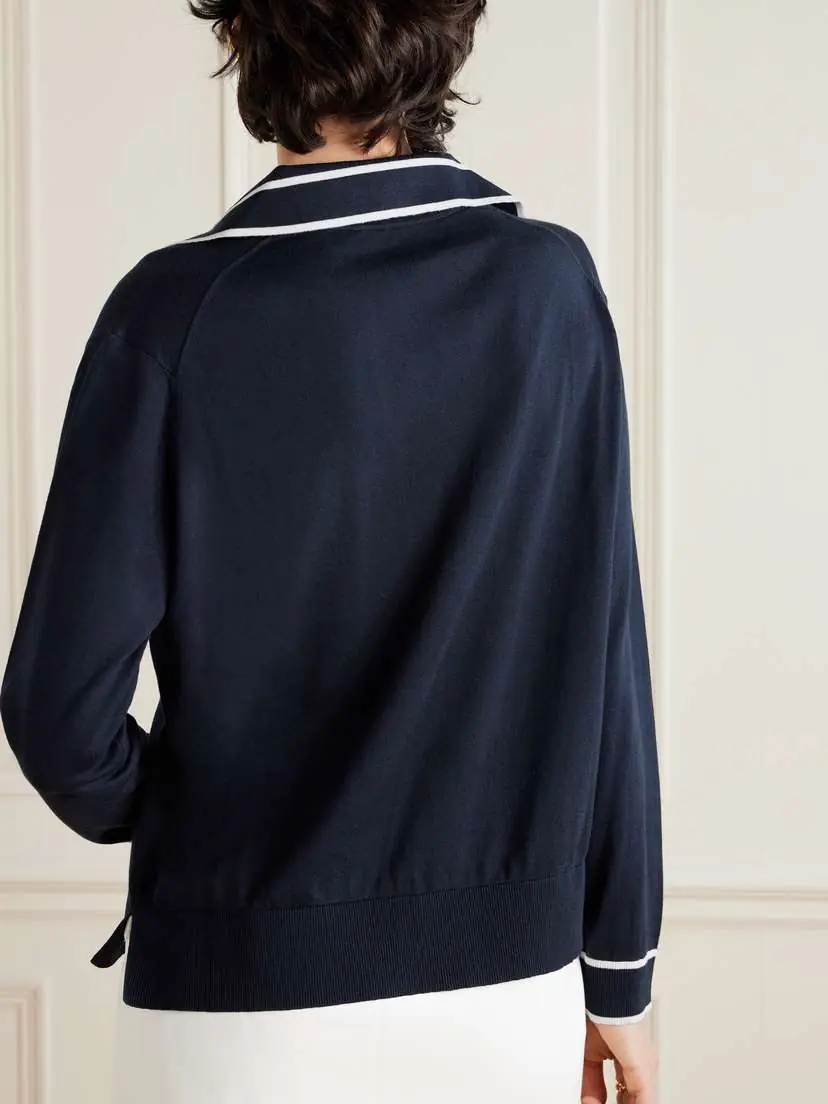 Gucci Striped Intarsia-knit Silk And Cotton-blend Sweater | Thumbnail 4 Gucci Striped Intarsia-knit Silk And Cotton-blend Sweater | Thumbnail 4