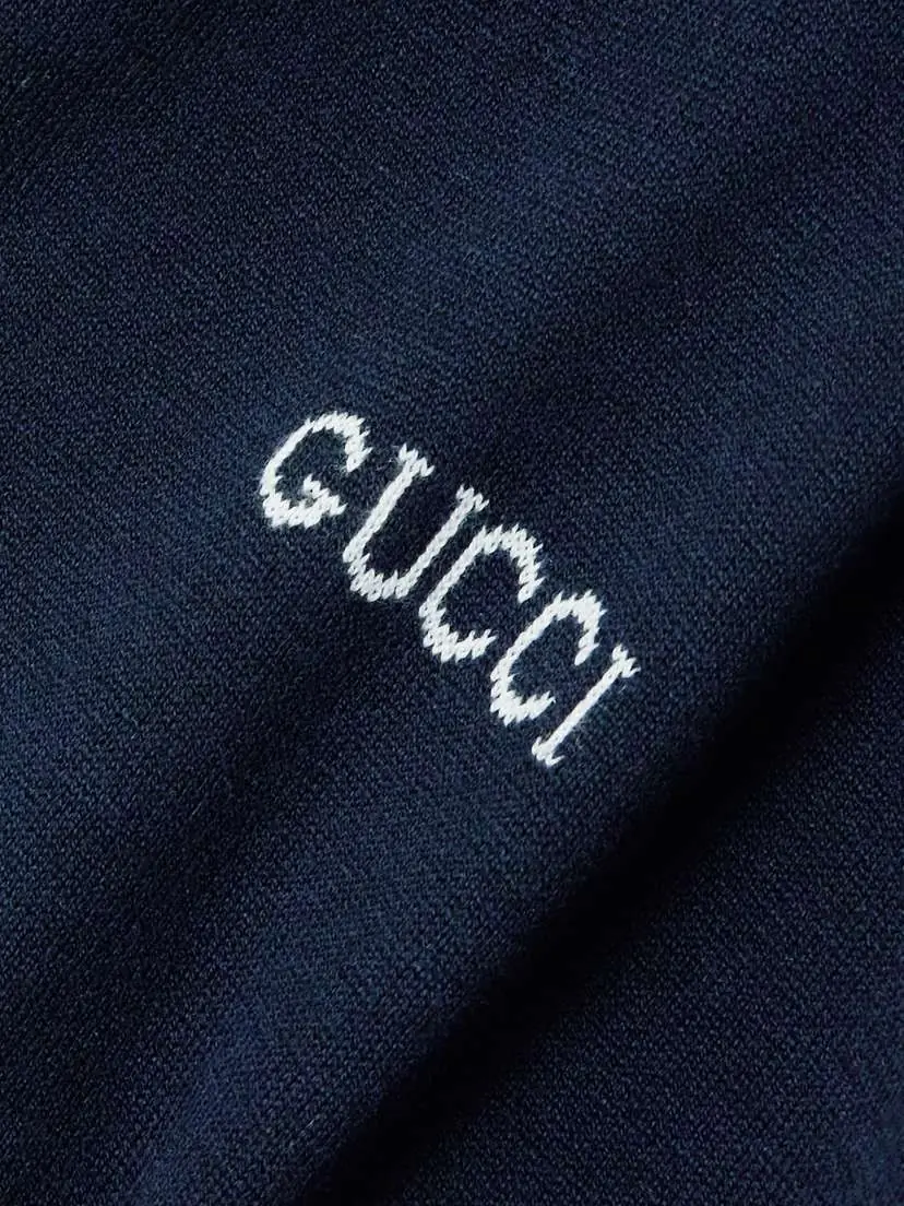 Gucci Striped Intarsia-knit Silk And Cotton-blend Sweater | Thumbnail 5 Gucci Striped Intarsia-knit Silk And Cotton-blend Sweater | Thumbnail 5