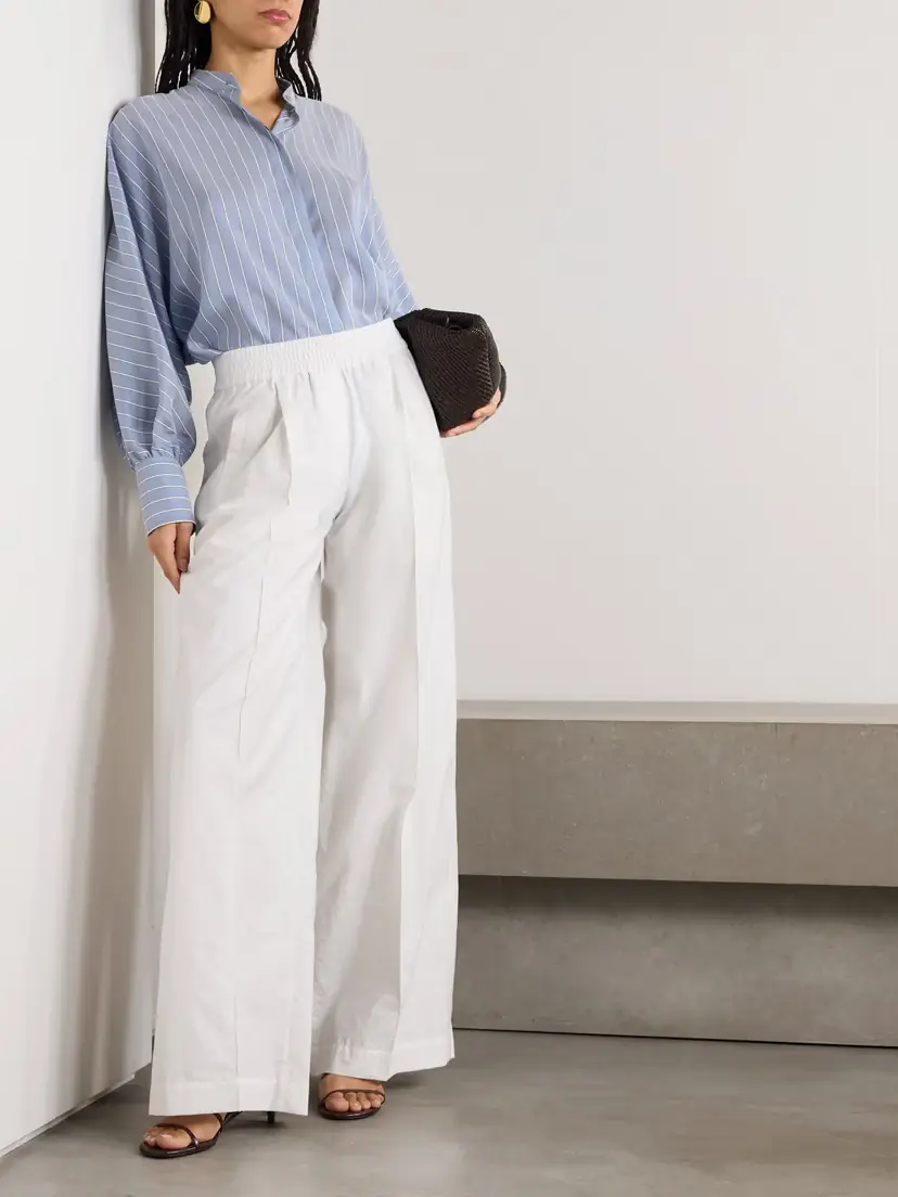 Brunello Cucinelli Striped Silk Shirt | Thumbnail 2