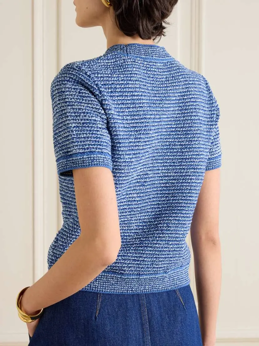 Gucci Striped Cotton-blend Bouclé Top | Thumbnail 4