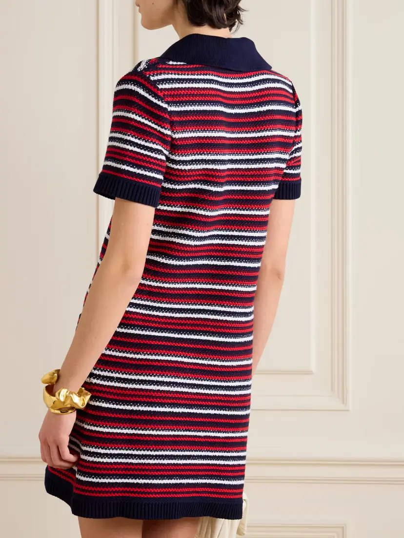 Gucci Striped Jacquard-knit Cotton-blend Mini Dress | Thumbnail 3 Gucci Striped Jacquard-knit Cotton-blend Mini Dress | Thumbnail 3