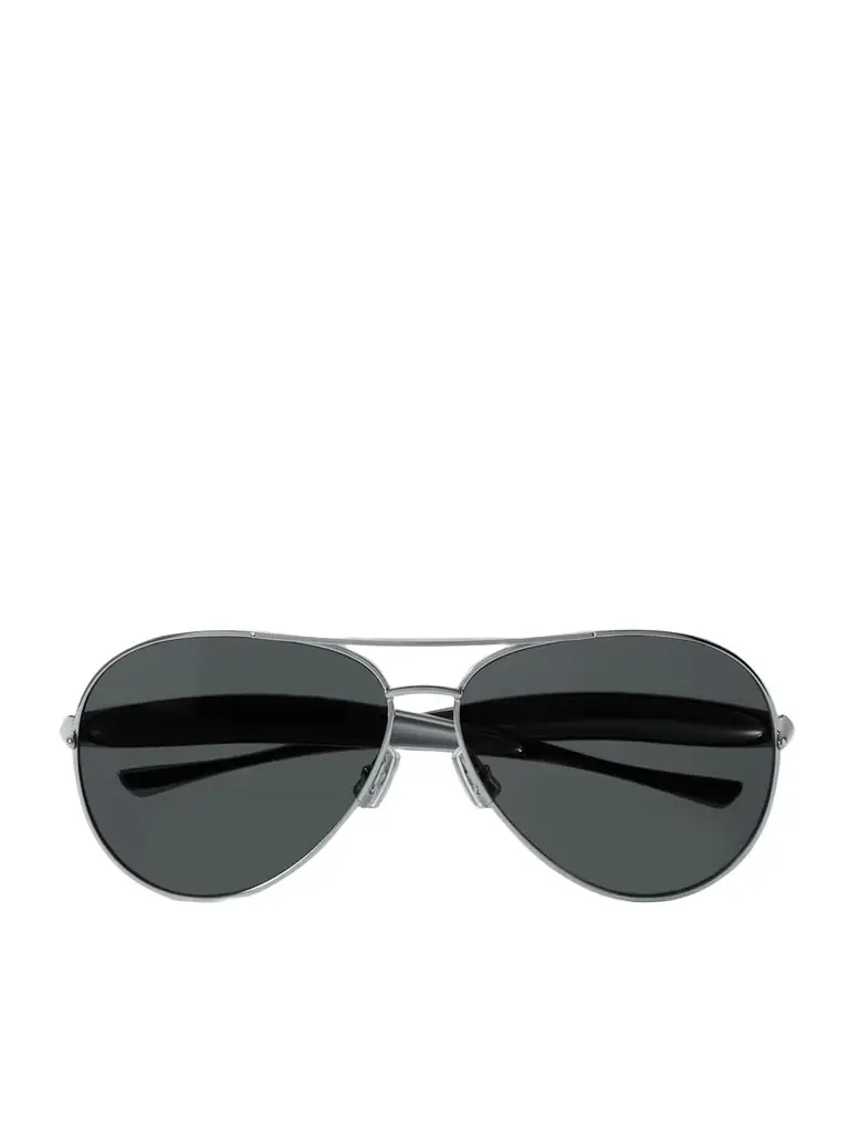 Bottega Veneta Eyewear Sardine Aviator-style Silver-tone Sunglasses | Image 1 Bottega Veneta Eyewear Sardine Aviator-style Silver-tone Sunglasses | Image 1