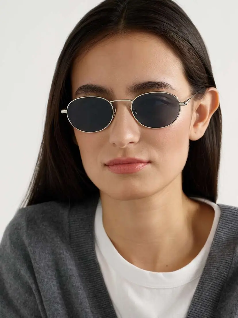 Saint Laurent Eyewear Round-frame Gold-tone Sunglasses | Thumbnail 2