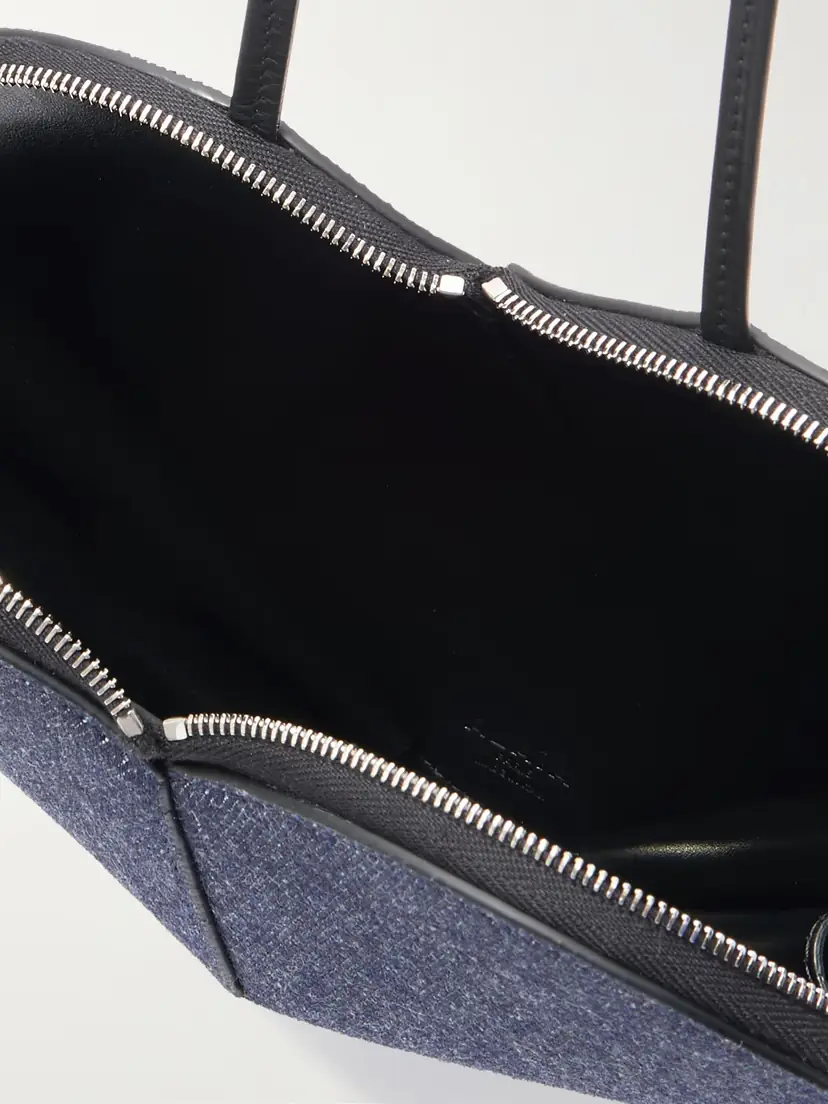 Alaïa Le Coeur Leather-trimmed Denim Shoulder Bag | Thumbnail 5 Alaïa Le Coeur Leather-trimmed Denim Shoulder Bag | Thumbnail 5