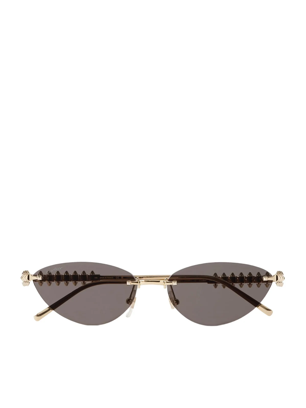 Cartier Eyewear Clash De Cartier Rimless Cat-eye Gold-tone Sunglasses