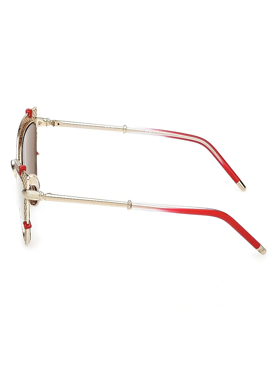 Christian Louboutin Women's 54MM Cat-Eye Sunglasses - Pale Gold | Thumbnail 3