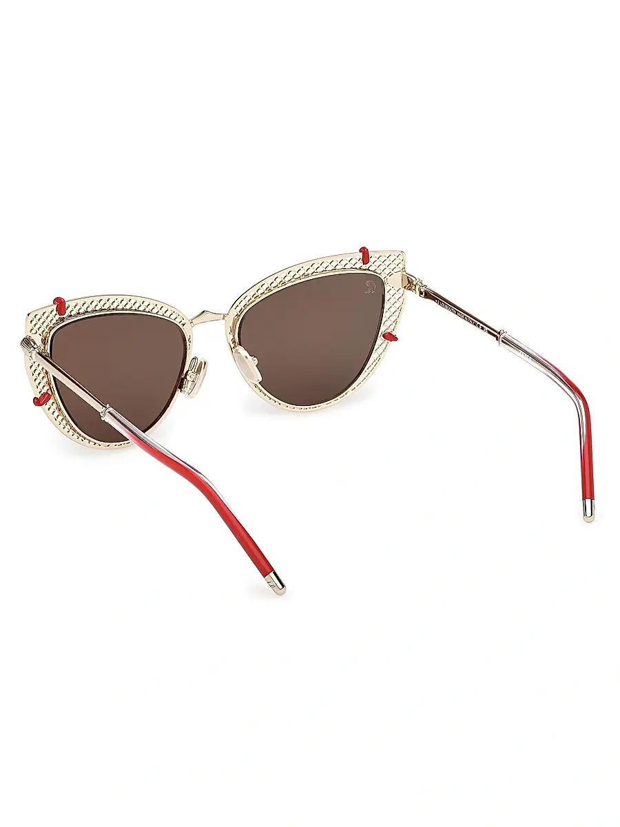 Christian Louboutin Women's 54MM Cat-Eye Sunglasses - Pale Gold | Thumbnail 4