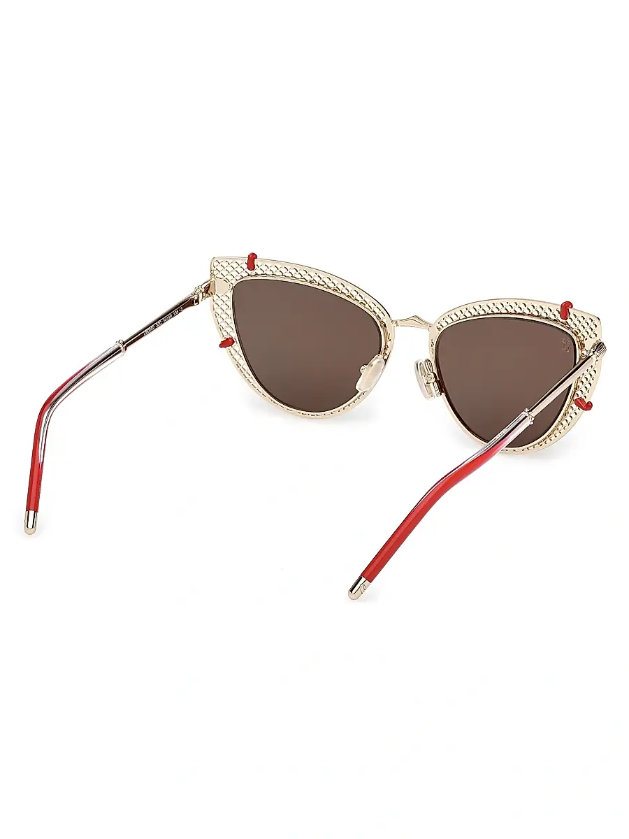Christian Louboutin Women's 54MM Cat-Eye Sunglasses - Pale Gold | Thumbnail 6