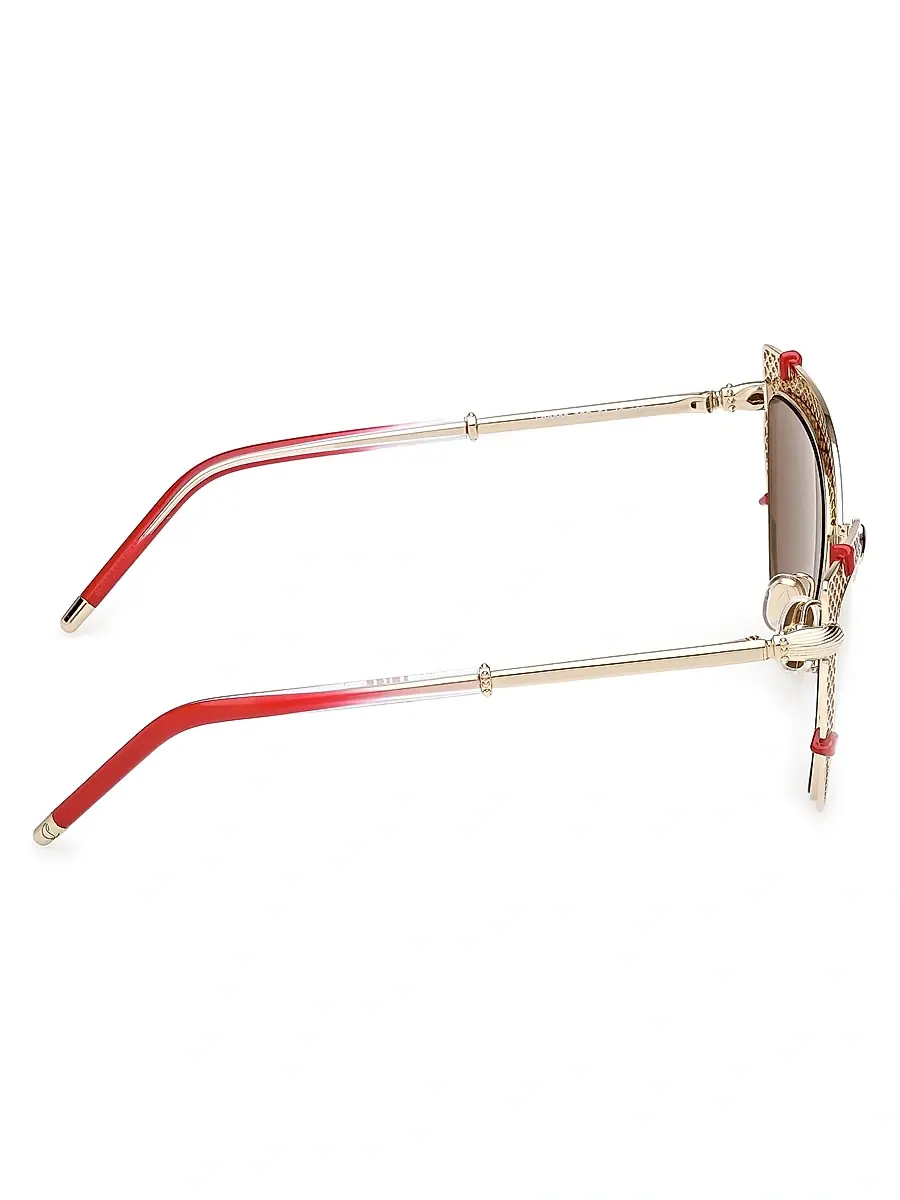 Christian Louboutin Women's 54MM Cat-Eye Sunglasses - Pale Gold | Thumbnail 7