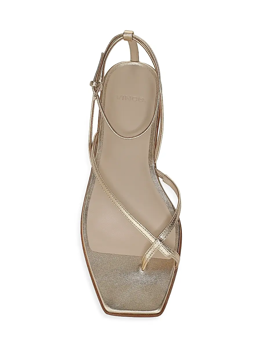 Vince Women's Ali Strappy Leather Sandals - Champagne | Thumbnail 4 Vince Women's Ali Strappy Leather Sandals - Champagne | Thumbnail 4