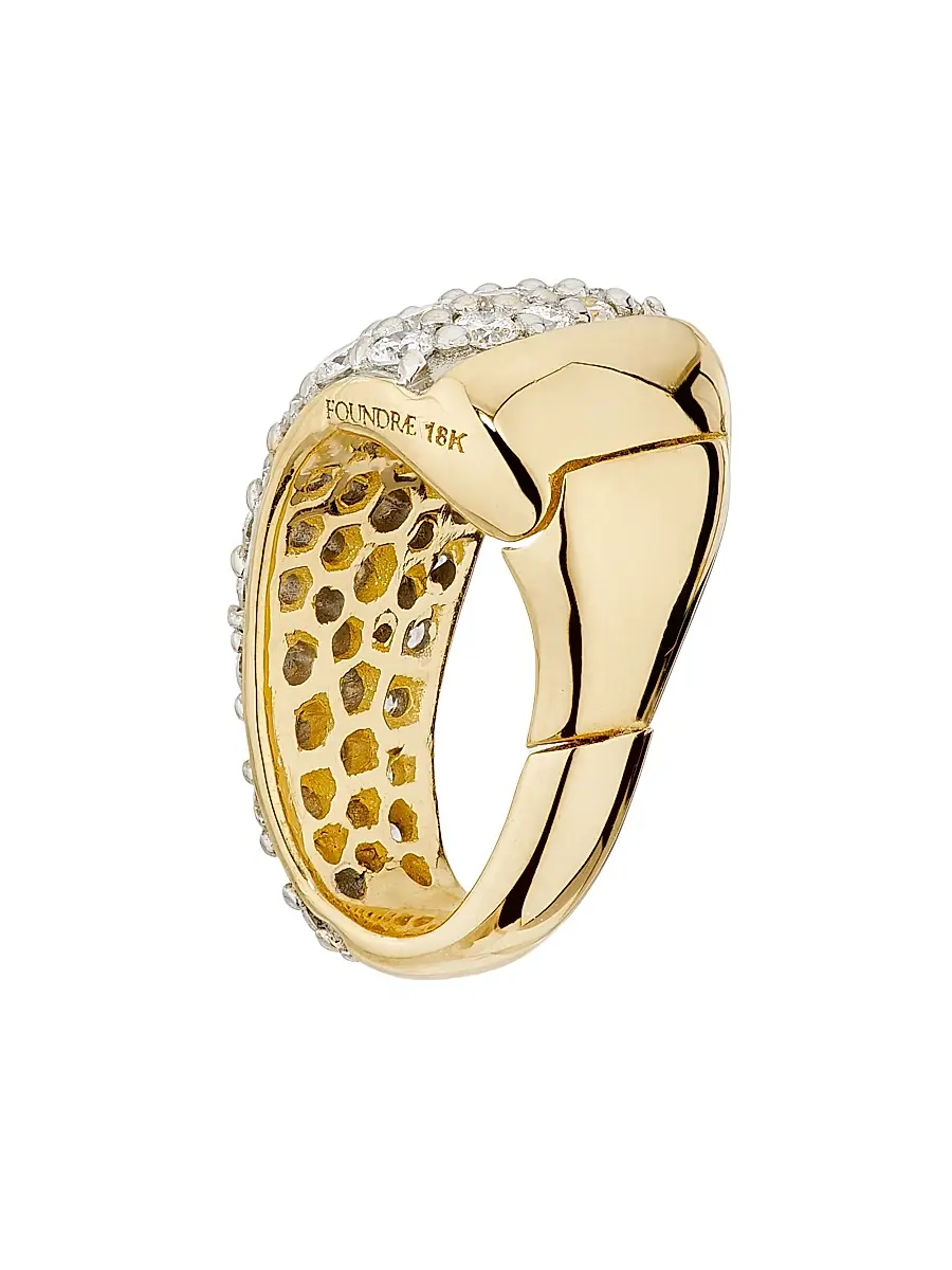 Foundrae Women's 18K Yellow Gold & 0.27 TCW Diamond Bail - White Gold | Thumbnail 3 Foundrae Women's 18K Yellow Gold & 0.27 TCW Diamond Bail - White Gold | Thumbnail 3