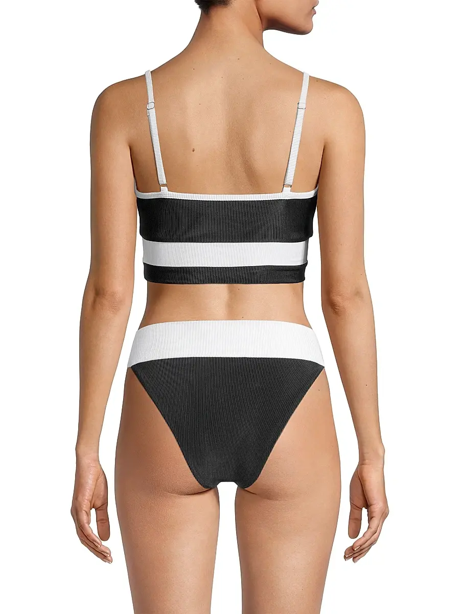 BEACH RIOT Women's Eva Two-Tone Tankini Top | Thumbnail 4