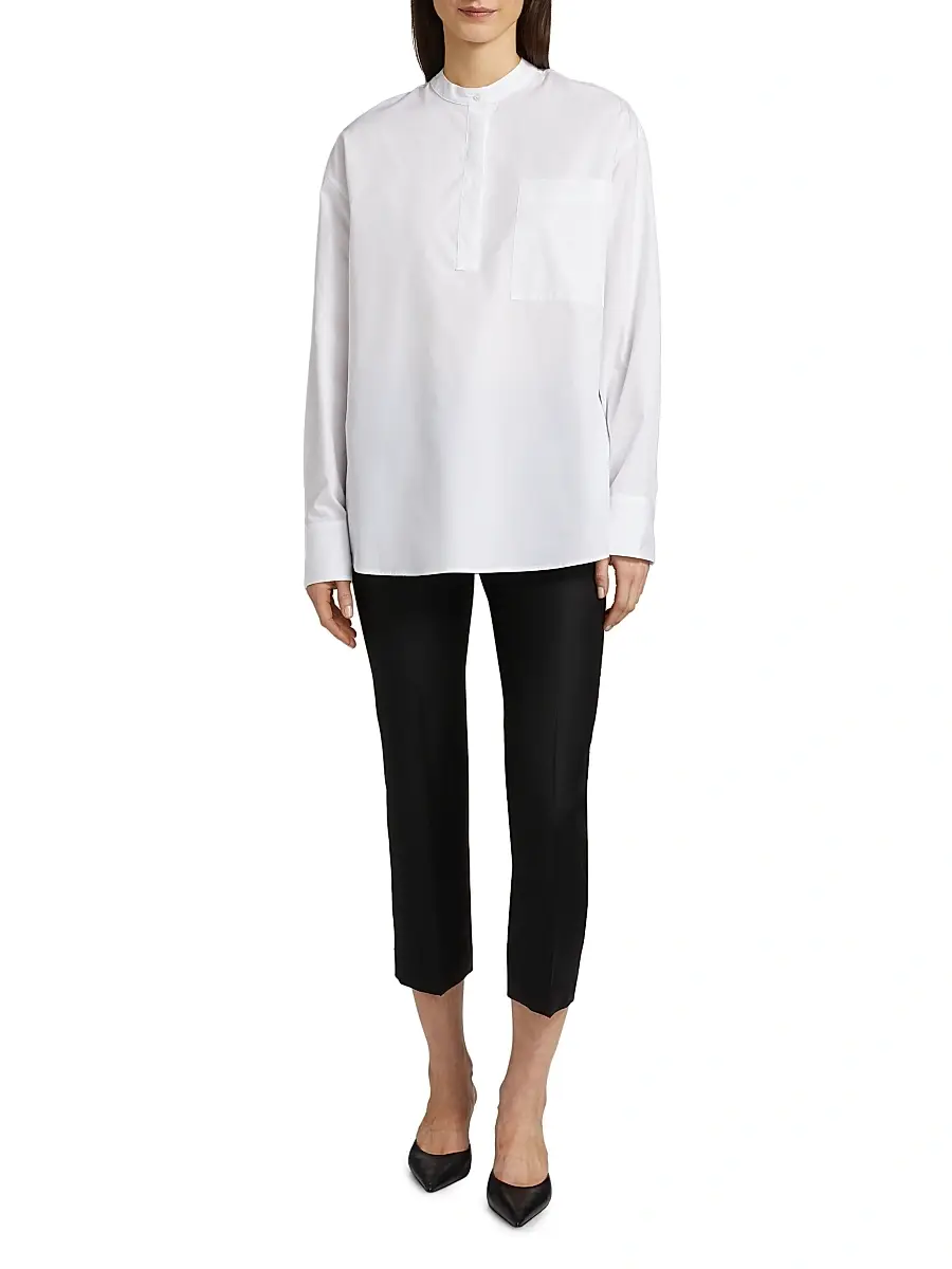 Loulou de Saison Women's Pavi Cotton Shirt - White | Thumbnail 2