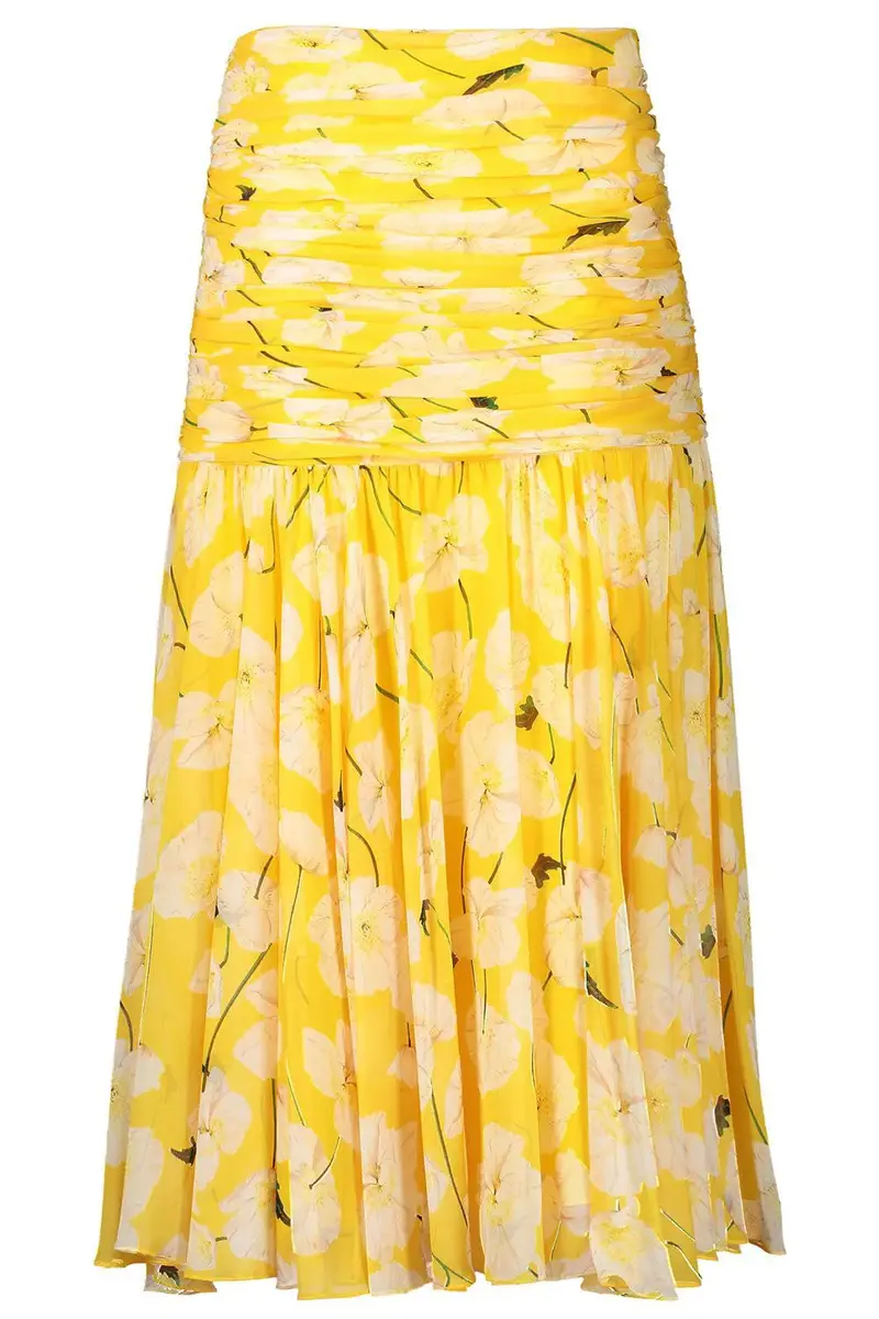 Carolina Herrera Gathered Midi Skirt