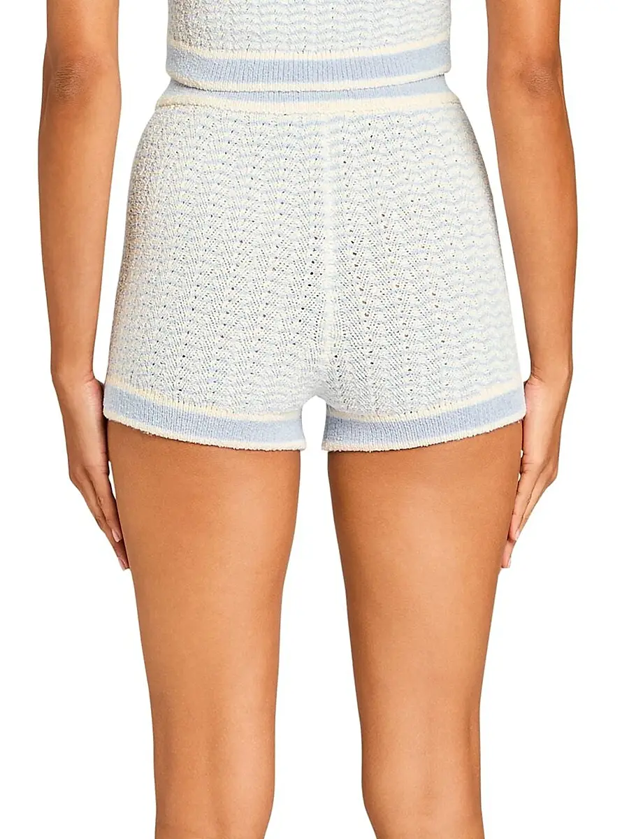 SEROYA Women's Louie Knit Hot Shorts - Ice Blue Eggshell | Thumbnail 4 SEROYA Women's Louie Knit Hot Shorts - Ice Blue Eggshell | Thumbnail 4