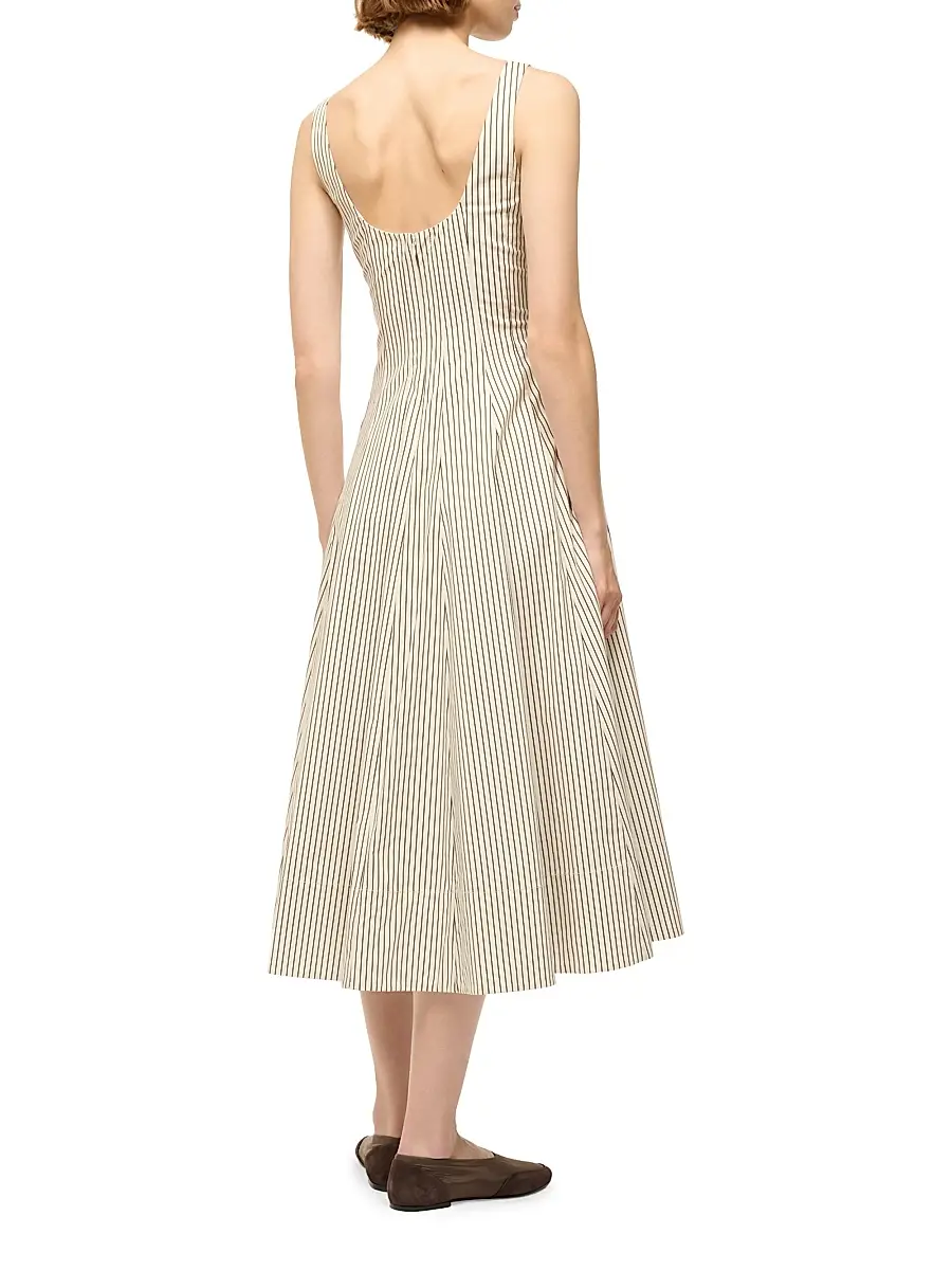 Staud Women's Wells Striped Sleeveless Fit & Flare Dress | Thumbnail 4