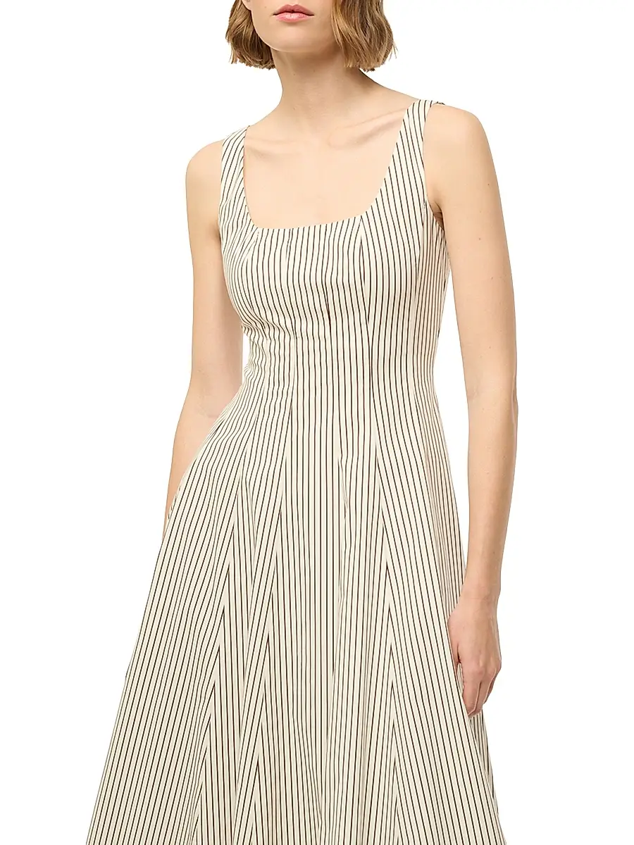 Staud Women's Wells Striped Sleeveless Fit & Flare Dress | Thumbnail 5