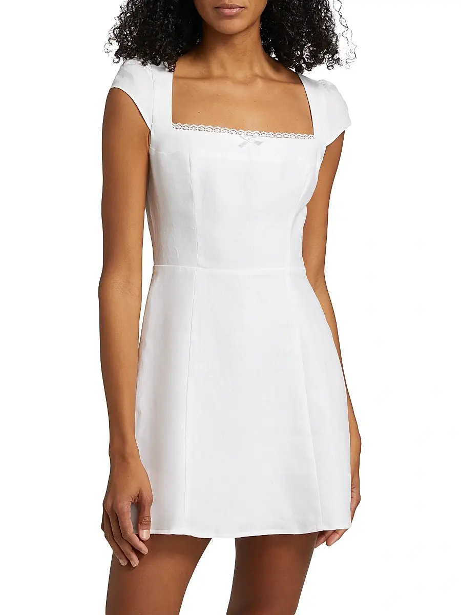 Reformation Women's Loula Linen Minidress | Thumbnail 3 Reformation Women's Loula Linen Minidress | Thumbnail 3