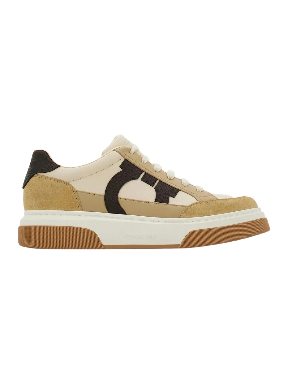 Ferragamo Men's Cassina Gancini Suede Sneakers