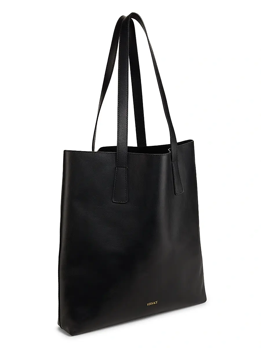 Versace Women's Medusa Leather Tote - Black Gold | Thumbnail 9 Versace Women's Medusa Leather Tote - Black Gold | Thumbnail 9