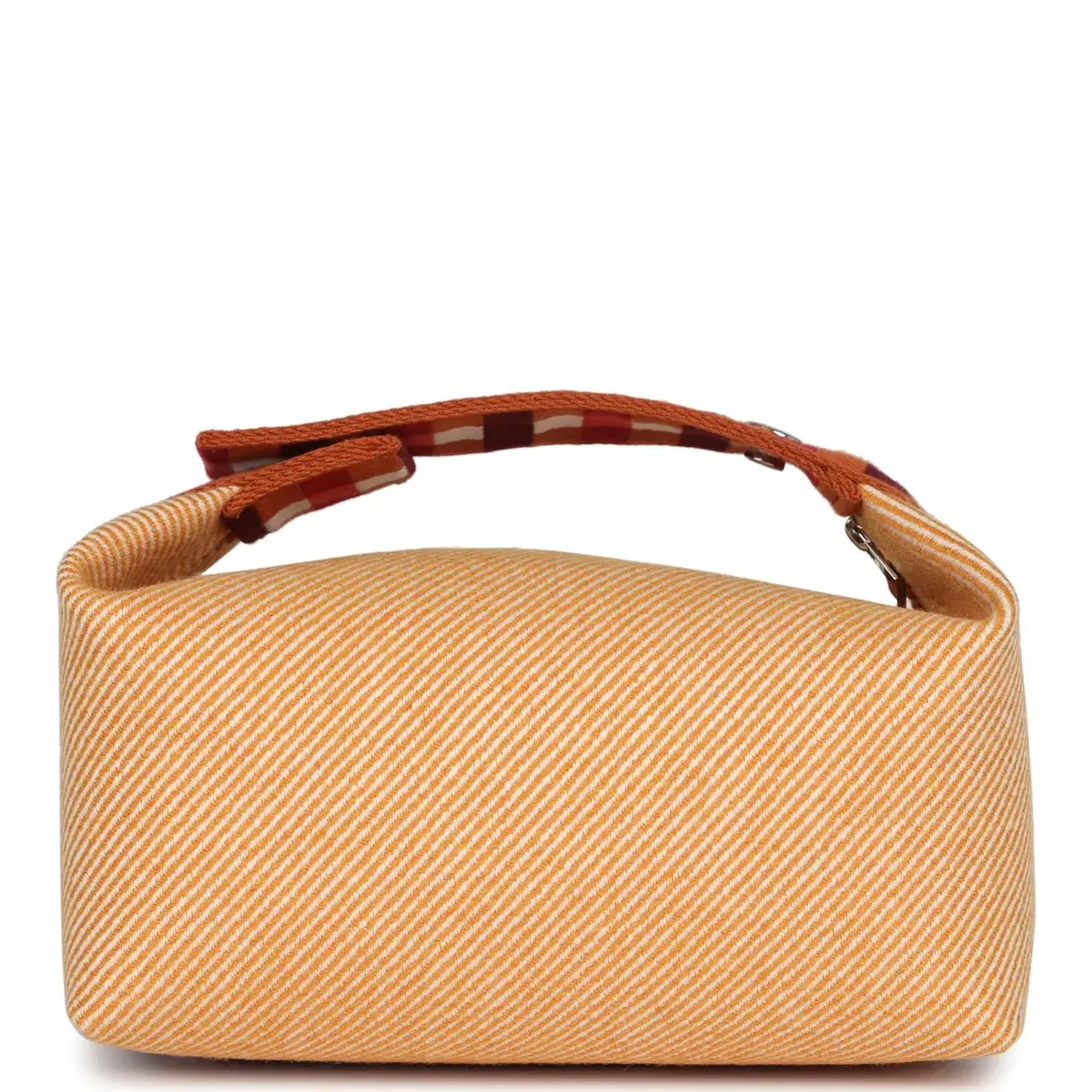 HERMÈS Hermes Bride A Brac Carre Case PM Fauve Merino Wool Palladium Hardware | Thumbnail 4 HERMÈS Hermes Bride A Brac Carre Case PM Fauve Merino Wool Palladium Hardware | Thumbnail 4