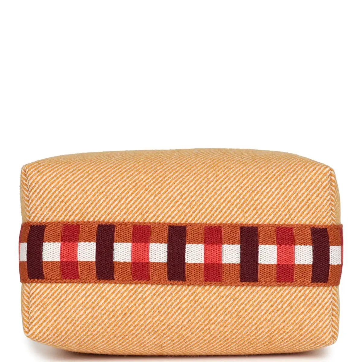 HERMÈS Hermes Bride A Brac Carre Case PM Fauve Merino Wool Palladium Hardware | Thumbnail 6 HERMÈS Hermes Bride A Brac Carre Case PM Fauve Merino Wool Palladium Hardware | Thumbnail 6