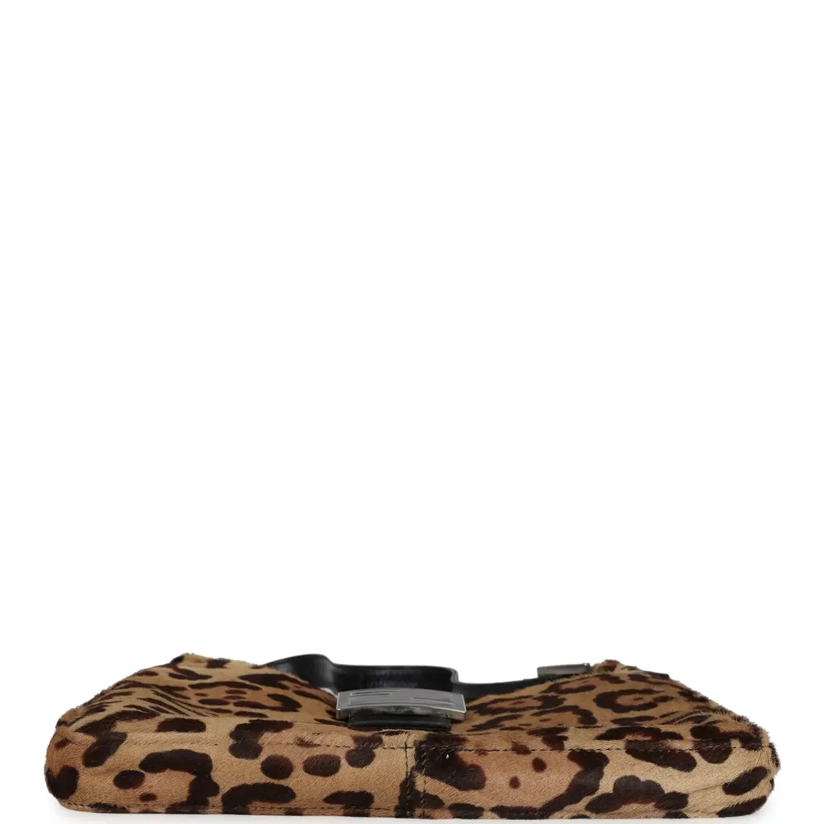 Fendi Vintage Fendi Leopard Shoulder Bag Brown and Black Ponyhair Silver Hardware | Thumbnail 6 Fendi Vintage Fendi Leopard Shoulder Bag Brown and Black Ponyhair Silver Hardware | Thumbnail 6