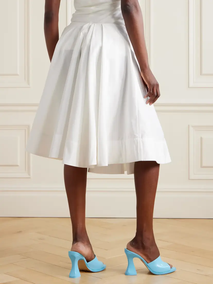 Jacquemus Salon Pleated Cotton-poplin Midi Skirt | Thumbnail 4 Jacquemus Salon Pleated Cotton-poplin Midi Skirt | Thumbnail 4