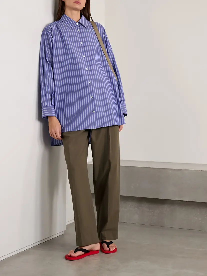 The Row Lilas Pleated Cotton Tapered Pants | Thumbnail 2 The Row Lilas Pleated Cotton Tapered Pants | Thumbnail 2