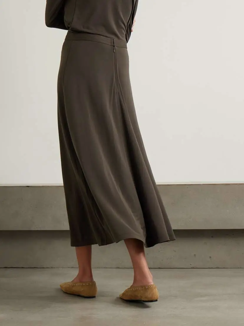 TOTEME Stretch-jersey Midi Skirt | Thumbnail 3 TOTEME Stretch-jersey Midi Skirt | Thumbnail 3