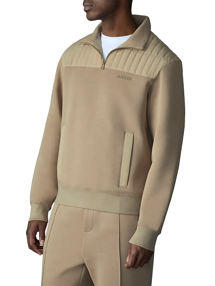 Mackage Men's Corey Hybrid Down Quarter-Zip Sweater | Thumbnail 4 Mackage Men's Corey Hybrid Down Quarter-Zip Sweater | Thumbnail 4