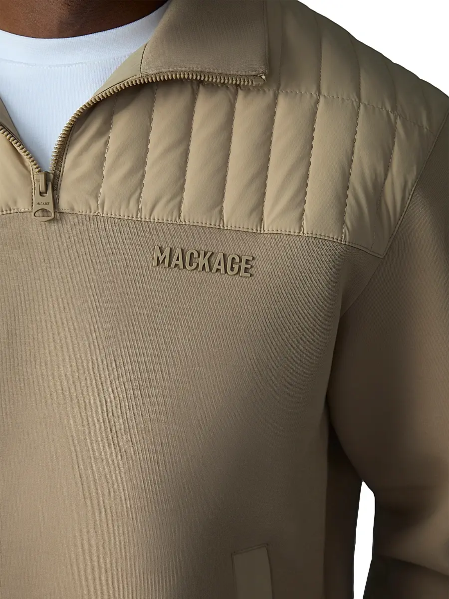 Mackage Men's Corey Hybrid Down Quarter-Zip Sweater | Thumbnail 6 Mackage Men's Corey Hybrid Down Quarter-Zip Sweater | Thumbnail 6