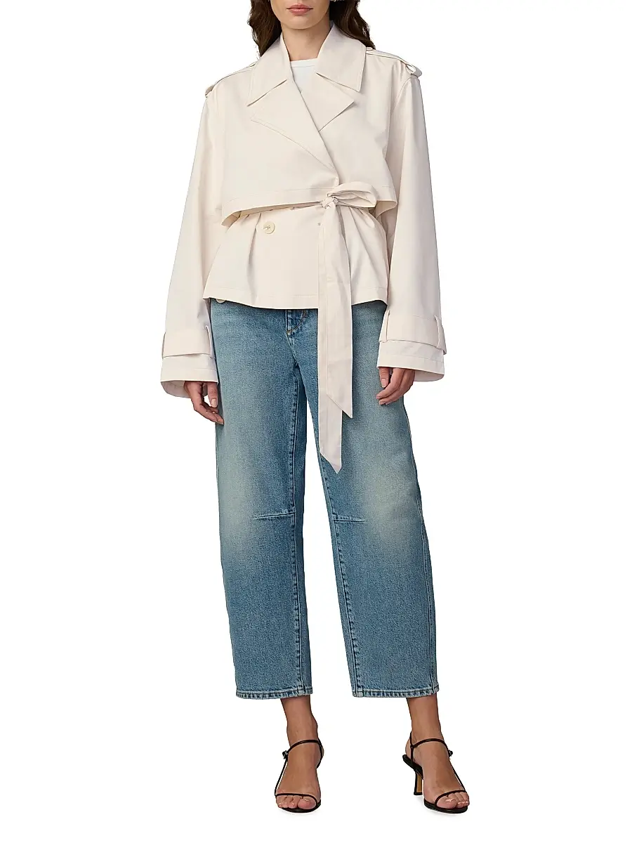 Joe's Jeans Women's The Liz Cropped Trench Coat | Thumbnail 2