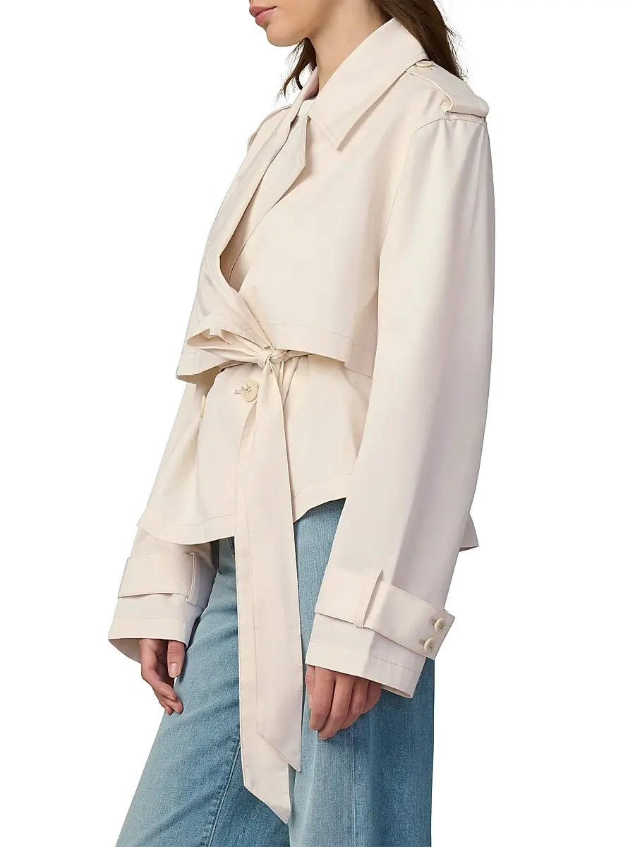 Joe's Jeans Women's The Liz Cropped Trench Coat | Thumbnail 4
