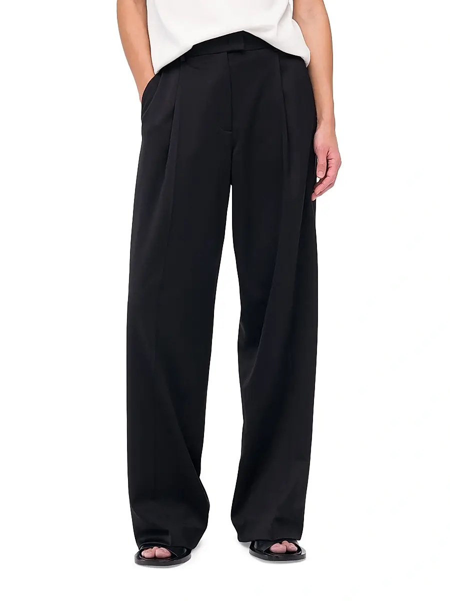 Another Tomorrow Women's Relaxed Wide Leg Pants | Thumbnail 2 Another Tomorrow Women's Relaxed Wide Leg Pants | Thumbnail 2