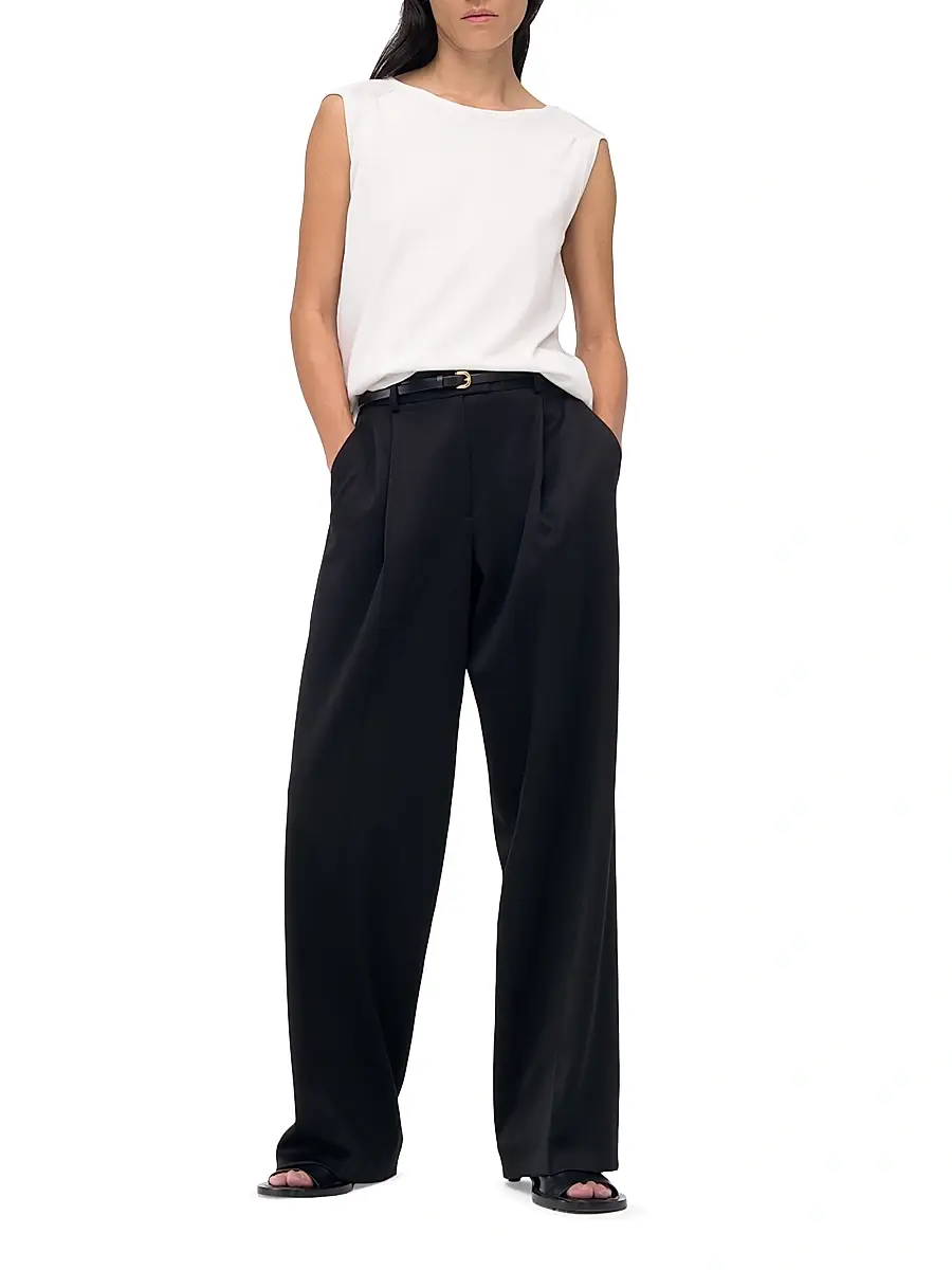 Another Tomorrow Women's Relaxed Wide Leg Pants | Thumbnail 7 Another Tomorrow Women's Relaxed Wide Leg Pants | Thumbnail 7