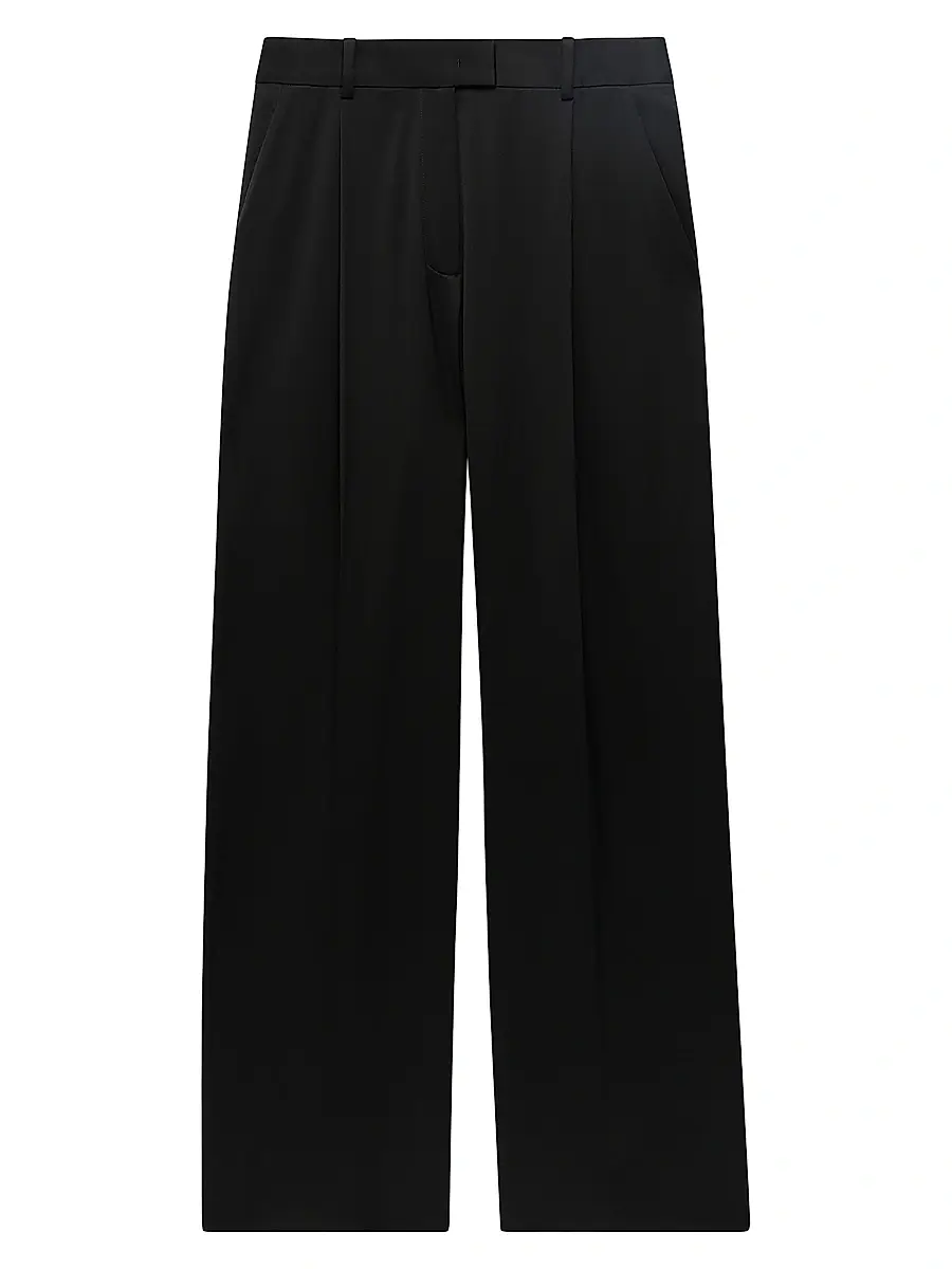 Another Tomorrow Women's Relaxed Wide Leg Pants - Black - Size 0 | Image 1 Another Tomorrow Women's Relaxed Wide Leg Pants - Black - Size 0 | Image 1