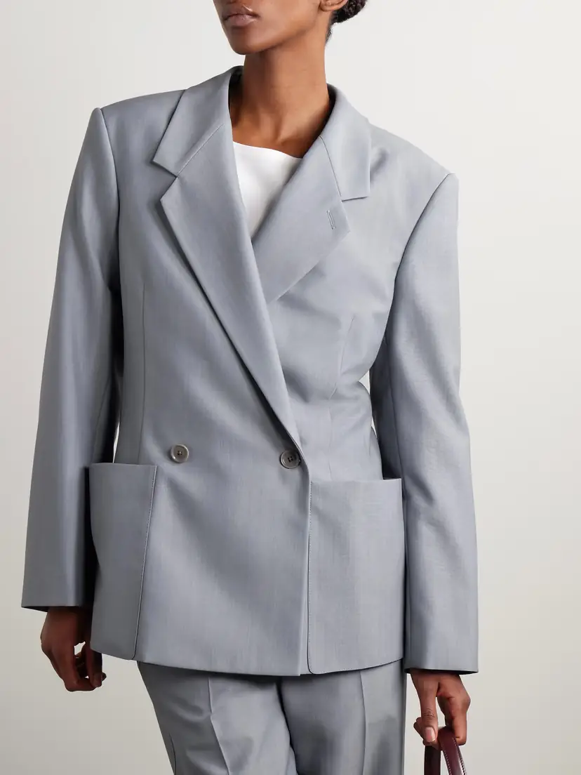 Lemaire Double-breasted Woven Blazer | Thumbnail 3 Lemaire Double-breasted Woven Blazer | Thumbnail 3