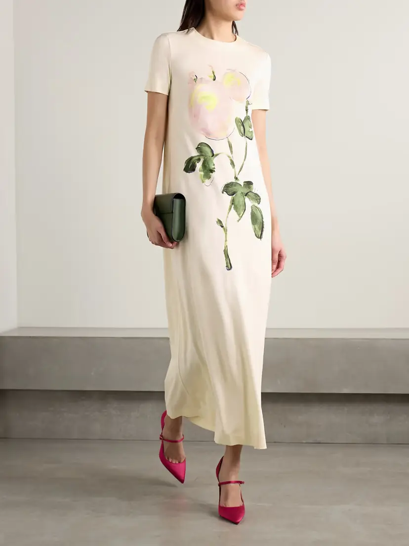 Oscar de la Renta Floral-print Stretch-jersey Maxi Dress | Thumbnail 2 Oscar de la Renta Floral-print Stretch-jersey Maxi Dress | Thumbnail 2