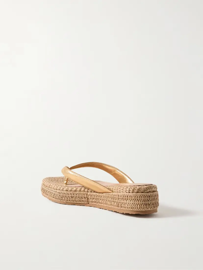 Gianvito Rossi Tahiti 40 Metallic Leather Platform Flip Flops | Thumbnail 3 Gianvito Rossi Tahiti 40 Metallic Leather Platform Flip Flops | Thumbnail 3