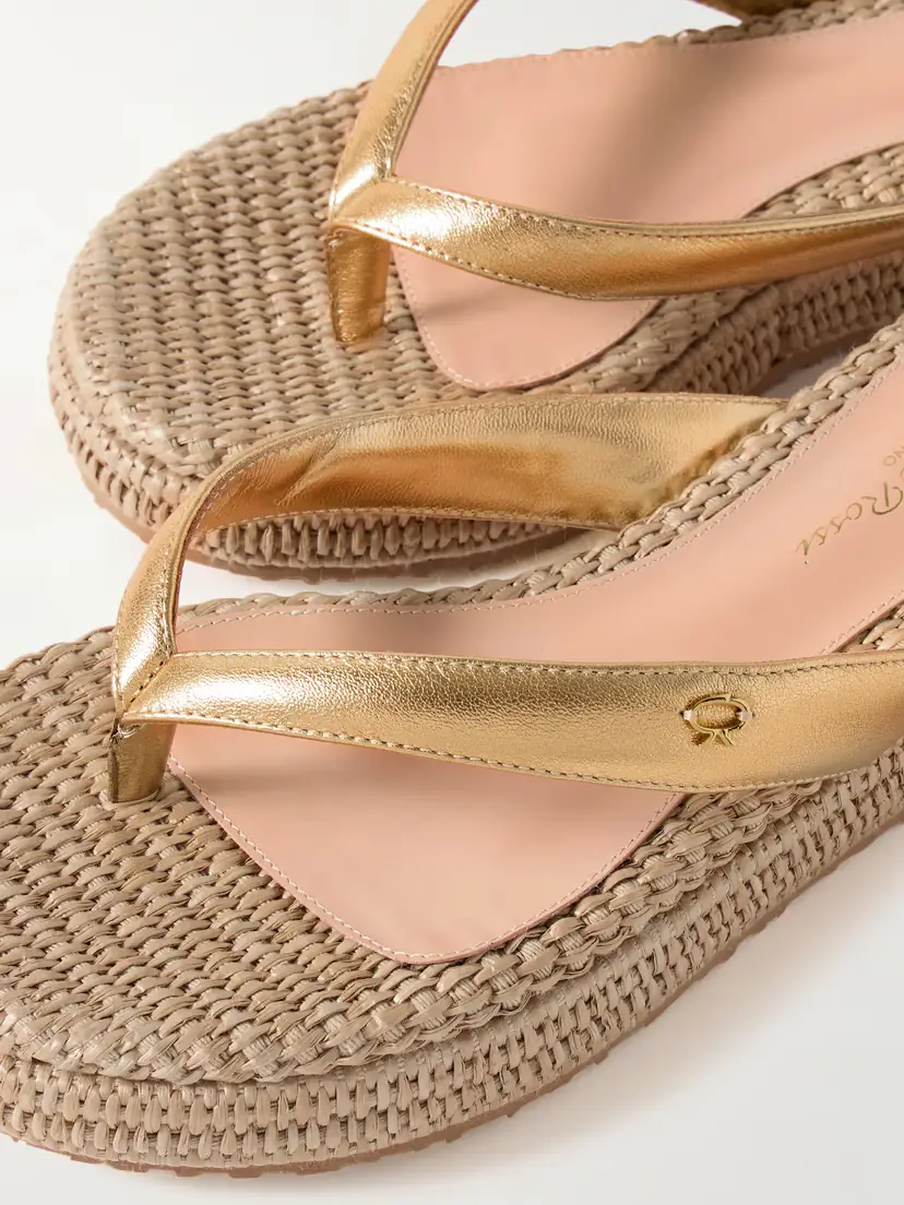 Gianvito Rossi Tahiti 40 Metallic Leather Platform Flip Flops | Thumbnail 4 Gianvito Rossi Tahiti 40 Metallic Leather Platform Flip Flops | Thumbnail 4