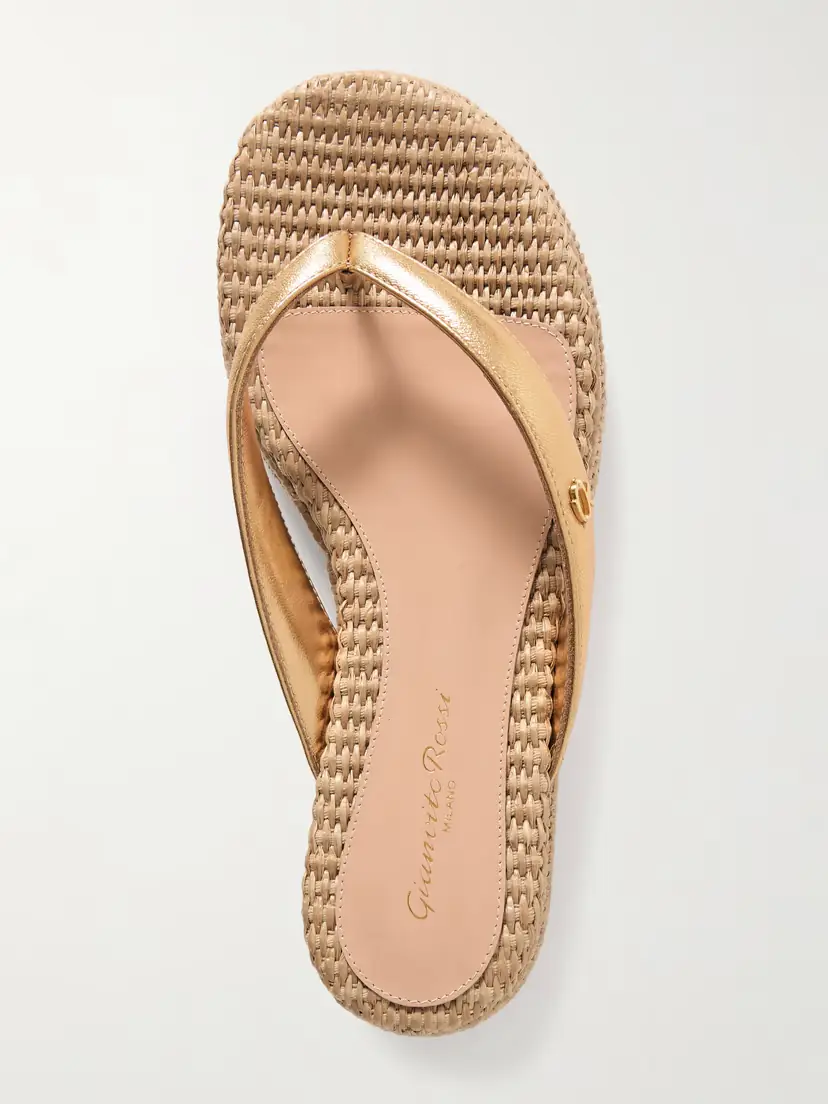 Gianvito Rossi Tahiti 40 Metallic Leather Platform Flip Flops | Thumbnail 5 Gianvito Rossi Tahiti 40 Metallic Leather Platform Flip Flops | Thumbnail 5