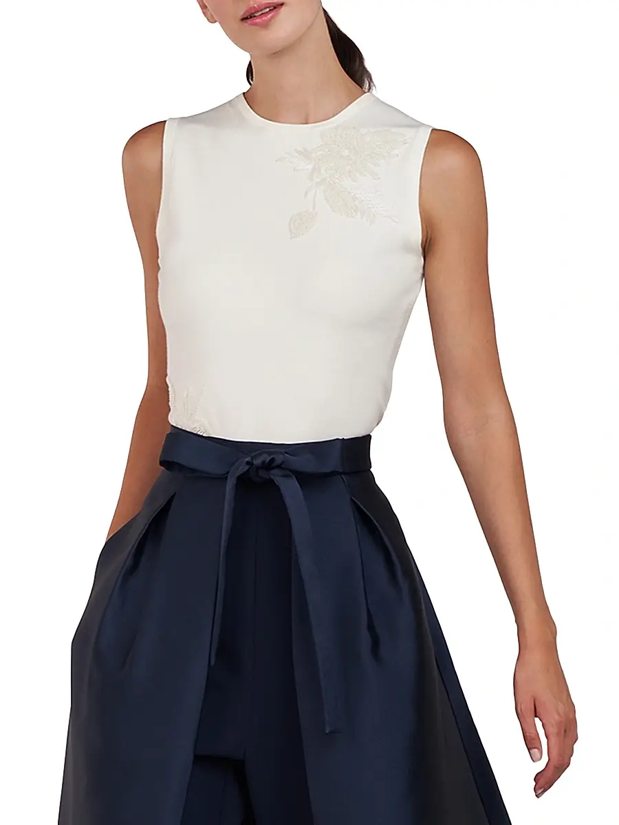 Kay Unger Women's Kathryn Embellished Knit Top | Thumbnail 3