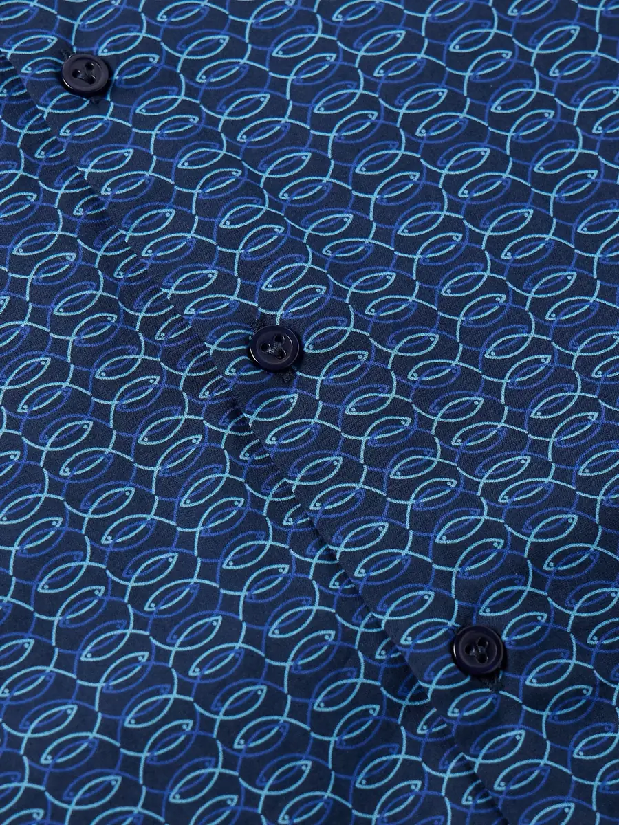Vilebrequin Caracal Printed Organic Cotton-Voile Shirt - Men | Thumbnail 5