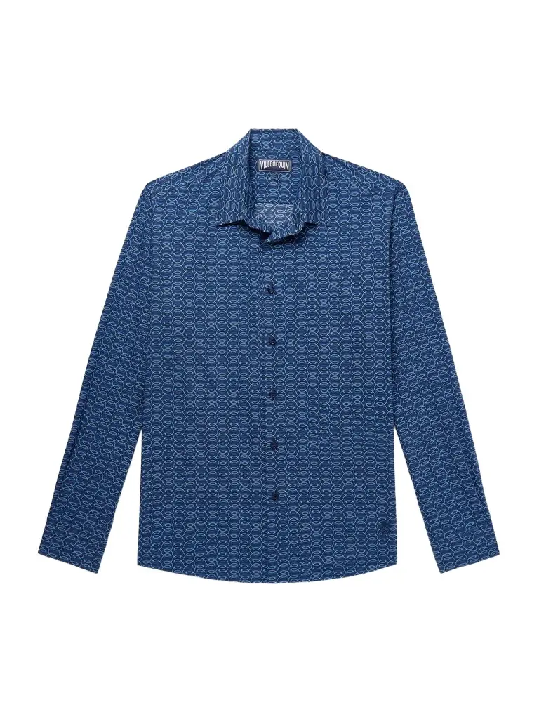 Vilebrequin Caracal Printed Organic Cotton-Voile Shirt - Men | Image 1 Vilebrequin Caracal Printed Organic Cotton-Voile Shirt - Men | Image 1