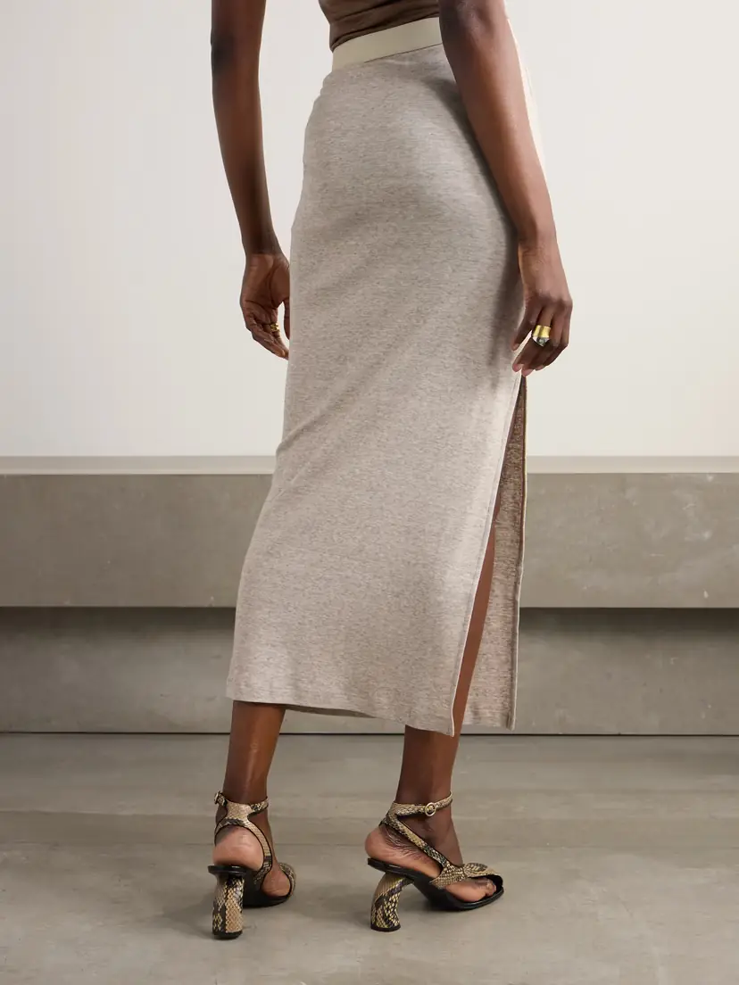 Loewe Cotton And Wool-blend Jersey Midi Skirt | Thumbnail 4